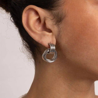 Double Round Stud Earring