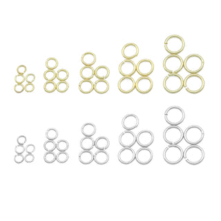 50pcs Slippy Gold Round Jump Ring , Sku#LX891