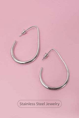 18K STAINLESS STEEL WATERPROOF TARNISH FREE HOOPS | 40E311