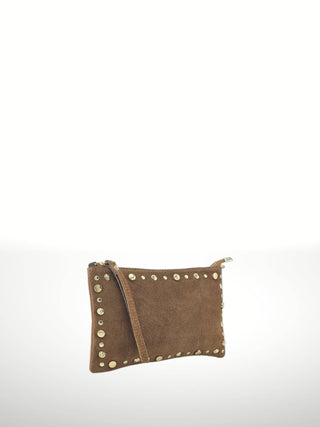 Uniles suede leather handbag