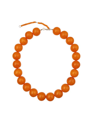 Kameron Chunky Beaded Necklace - Orange