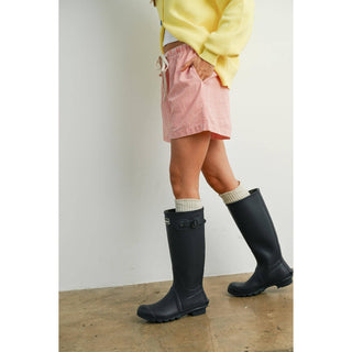 Casual Striped Drawstring Shorts - BMP7940: YELLOW MULTI / M