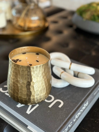 Gold Hammered Candle