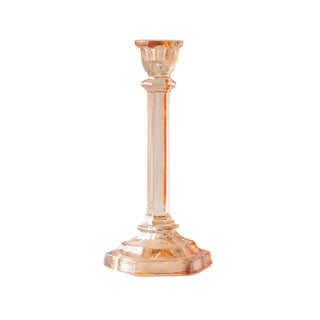 Peach Glass Taper Holder