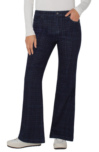 Hannah Flare Indigo Plaid 32"