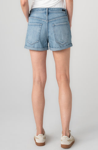 Relaxed Vintage Cuff Denim Shorts by Liverpool