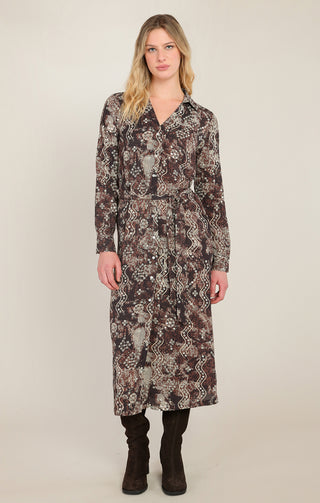 Belted Shirt Dress by Dex