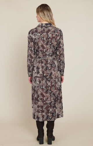 Belted Shirt Dress by Dex