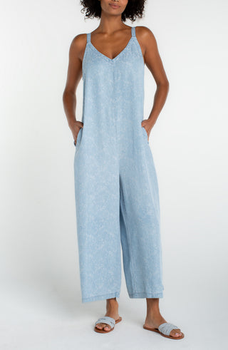 Wide Leg Cropped Jumpsuit by Liverpool