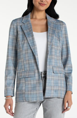 Plaid Boyfriend Blazer by Liverpool