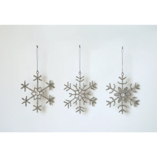 Glass Snowflake Ornament