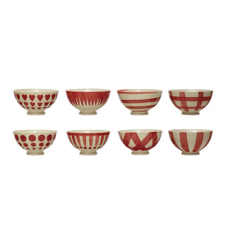 Hand-painted stoneware latte bowl by Creative Co-op – view 2
