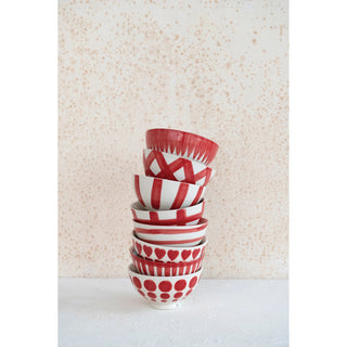 Hand-painted stoneware latte bowl by Creative Co-op