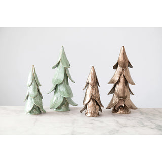Medium handmade mint glazed stoneware tree by Creative Co-op