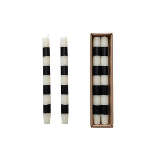 Black.& White Taper Candles
