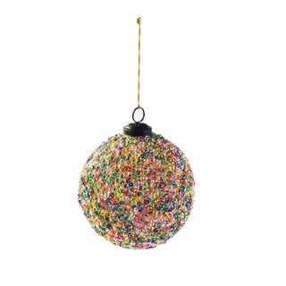 Glittered Glass Ball Ornament