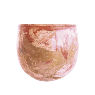 Recycled Glass Votive Holder, Marbled Pink