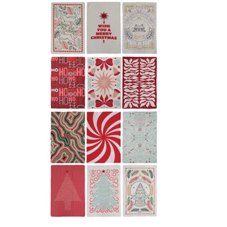 Recycled Microfibre Tea Towel with Holiday Pattern, 12 Styles