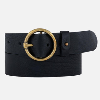 Pip Vintage Leather Belt Black
